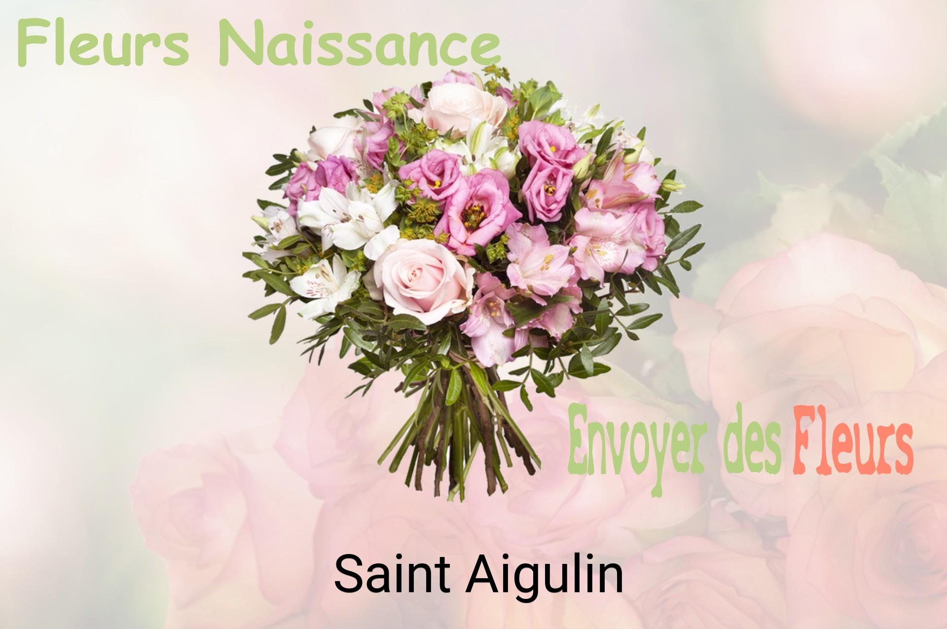 Bouquet de fleurs de naissance livré à Saint-Aigulin